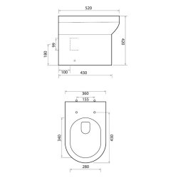 Scudo Spa Back To Wall Pan