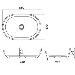 Scudo Neo Gloss White Countertop Basin