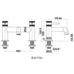 Scudo Core Chrome Bath Filler