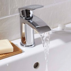 Scudo Belini Chrome Mono Basin Mixer with Push Waste