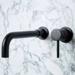 Scudo Core Black Wall Mounted Basin Mixer