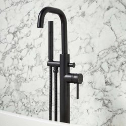 Scudo Core Black Freestanding Bath Shower Mixer