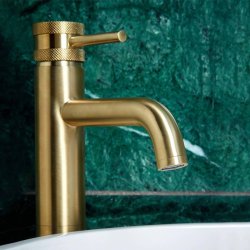 Scudo Core Brass Tall Mono Basin Mixer