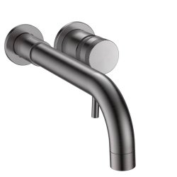 Scudo Core Gunmetal Wall Mounted Basin Mixer