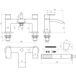 Scudo Belini Chrome Bath Shower Mixer