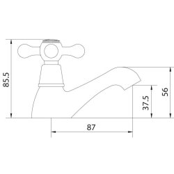 Scudo Classic Chrome Basin Taps