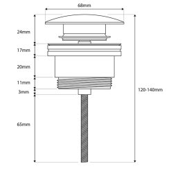 Scudo Brass Universal Basin Waste