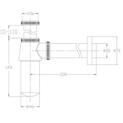 Scudo Chrome Round Bottle Trap