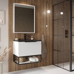 Scudo Ambience 600mm Matt White Wall Mounted LED Vanity Unit