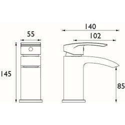 Bristan Gild Eco Start Basin Mixer with Clicker Waste