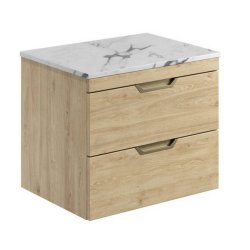 Scudo Aubrey 600mm Davos Oak Vanity Unit and Worktop