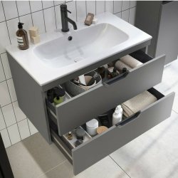 Scudo Aubrey 800mm Dust Grey Vanity Unit and Basin