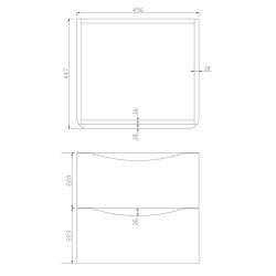 Scudo Bella 500mm Gloss White Wall Mounted Vanity Unit and Basin