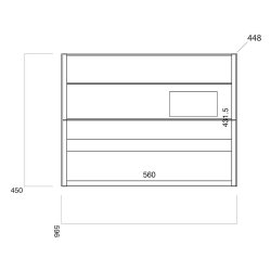 Scudo Bella 600mm Matt Grey Wall Mounted Vanity Unit and Basin