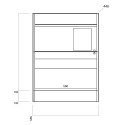 Scudo Bella 600mm Gloss White Floorstanding Vanity Unit and Basin