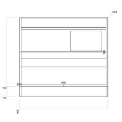 Scudo Bella 900mm Matt Grey Floorstanding Vanity Unit and Basin