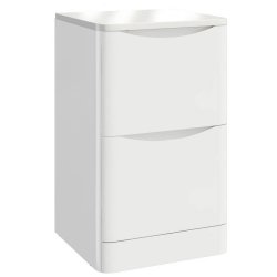 Scudo Bella 500mm Gloss White Floorstanding Vanity Unit and Countertop