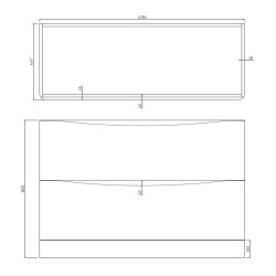 Scudo Bella 1200mm Gloss White Floorstanding Vanity Unit and Basin