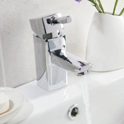 Scudo Forme Chrome Mono Basin Mixer with Push Waste