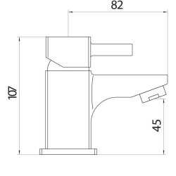 Scudo Forme Chrome Mini Mono Basin Mixer with Push Waste