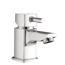 Scudo Forme Chrome Mini Mono Basin Mixer with Push Waste