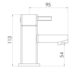 Scudo Forme Chrome Mono Basin Mixer with Push Waste