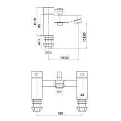 Scudo Forme Chrome Bath Shower Mixer