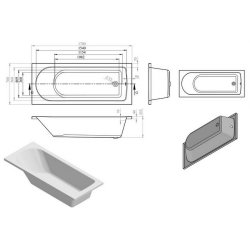 Ajax Cottingham 1700 x 700mm Supercast Round Single Ended Bath