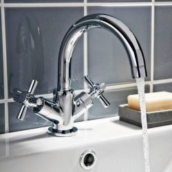 Scudo Kross Chrome Mono Basin Mixer with Push Waste