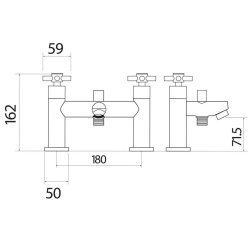 Scudo Kross Chrome Bath Shower Mixer