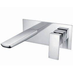 Scudo Muro Chrome Wall Mounted Bath Mixer