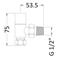 Nuie Pure Chrome Square Angled Radiator Valve Set