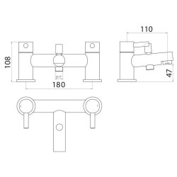 Scudo Premier Chrome Bath Shower Mixer