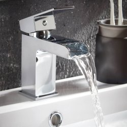 Scudo Victoria Chrome Mini Mono Basin Mixer with Push Waste