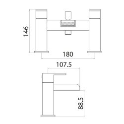 Scudo Victoria Chrome Bath Filler