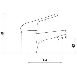 Scudo Tidy Chrome Mono Basin Mixer with Push Waste and 35mm Cartridge