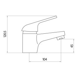 Scudo Tidy Chrome Mono Basin Mixer with Push Waste and 40mm Cartridge