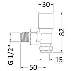 Nuie Chrome Round Modern Angled Radiator Valve Set