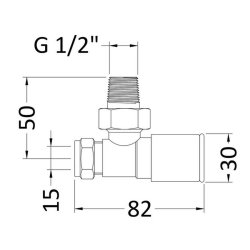 Nuie Chrome Round Modern Straight Radiator Valve Set