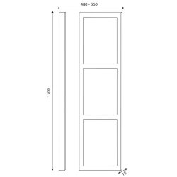 Scudo Classica 1700mm Chalk White Front Bath Panel