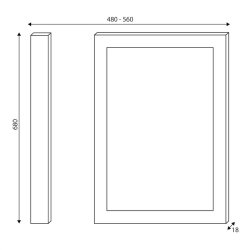 Scudo Classica 700mm Charcoal Grey End Bath Panel