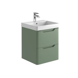 Scudo Ella 500mm Matt Green Wall Mounted Vanity Unit and Basin