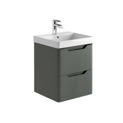 Scudo Ella 500mm Matt Anthracite Wall Mounted Vanity Unit and Basin