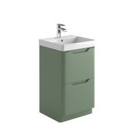 Scudo Ella 500mm Matt Green Floorstanding Vanity Unit and Basin