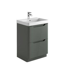 Scudo Ella 600mm Matt Anthracite Floorstanding Vanity Unit and Basin