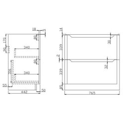 Scudo Ella 800mm Matt Green Floorstanding Vanity Unit and Basin