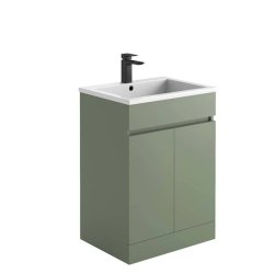 Scudo Empire 600mm Matt Green Floorstanding Vanity Unit and Basin