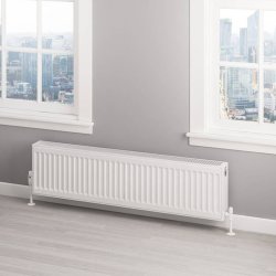 Eastbrook 300 x 1200mm Gloss White Type 22 Compact Panel Radiator