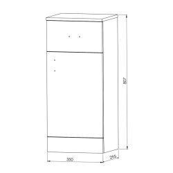 Scudo Lanza Gloss White Drawer Cabinet