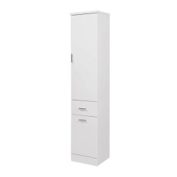 Scudo Lanza Gloss White Tall Cabinet